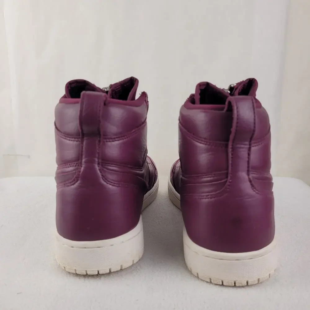 Air Jordan retro 1 high Bordeaux purple zip up sneaker size 9 women Sneakerhead